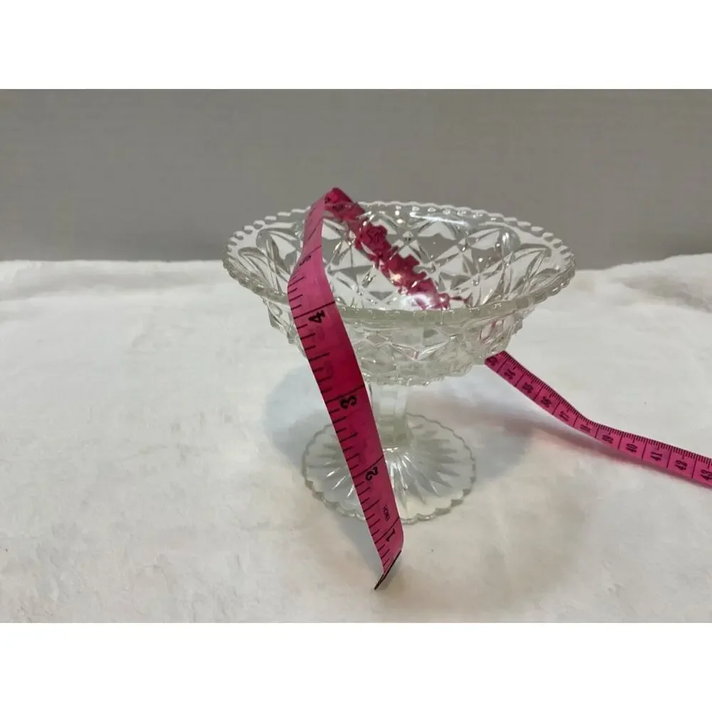 Vintage‎ American Brilliant Cut Glass Compote Candy/Nut Dish - Elegant